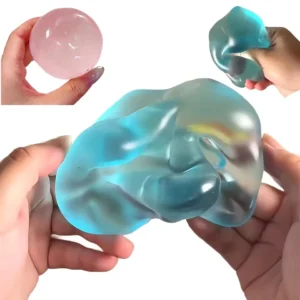 Juguete Blandito de Maltosa Azul Transparente Antiestrés de Retorno Lento