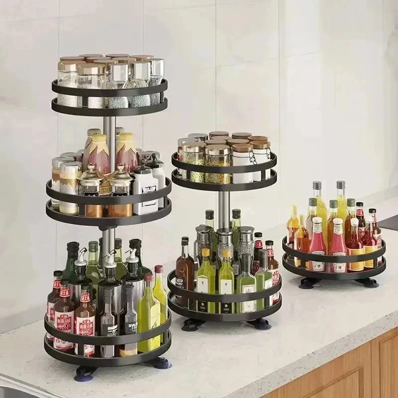 Organizador de Especias Rotatorio de 360° para Cocina - Bandeja Antideslizante - Imagen 3