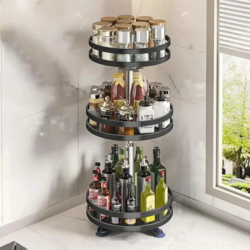 Organizador de Especias Rotatorio de 360° para Cocina - Bandeja Antideslizante - Imagen 6