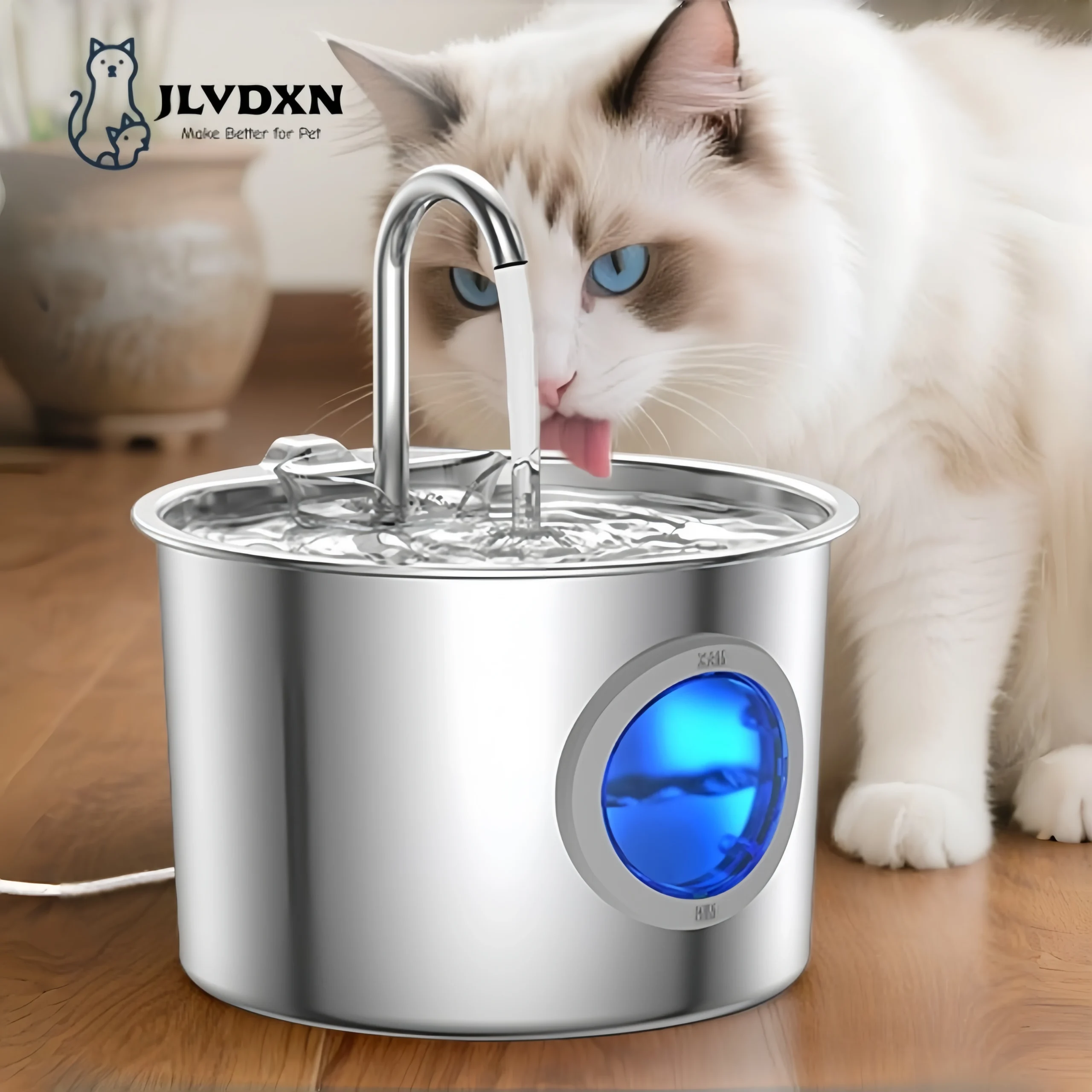 Fuente de Agua Automática de 2.2L para Gatos y Perros con Filtro Múltiple
