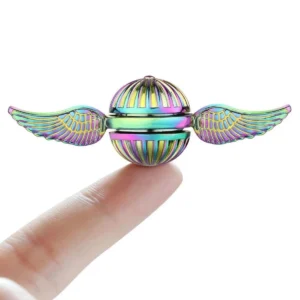 Fidget Spinner Metálico con Diseño de Snitch Dorada