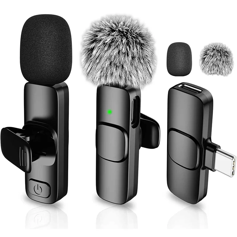 Mini Micrófono de Solapa Inalámbrico para Grabación de Video, Vlog y Podcast