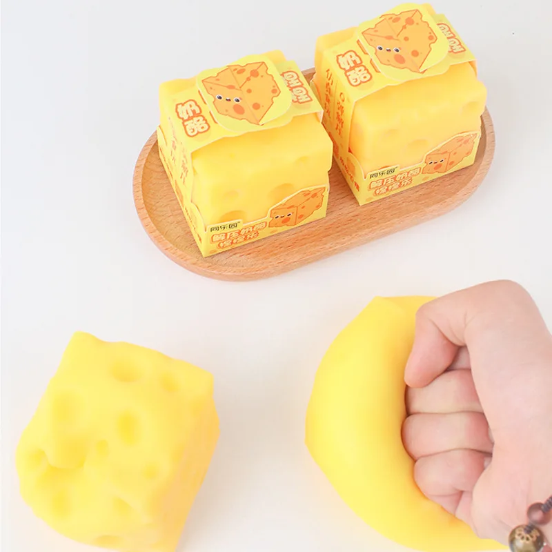 Juguete Antiestrés Blandito en Forma de Queso de Mantequilla Cuadrado - Imagen 3