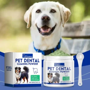 Limpiador Dental en Polvo para Mascotas - Elimina Sarro y Mal Aliento