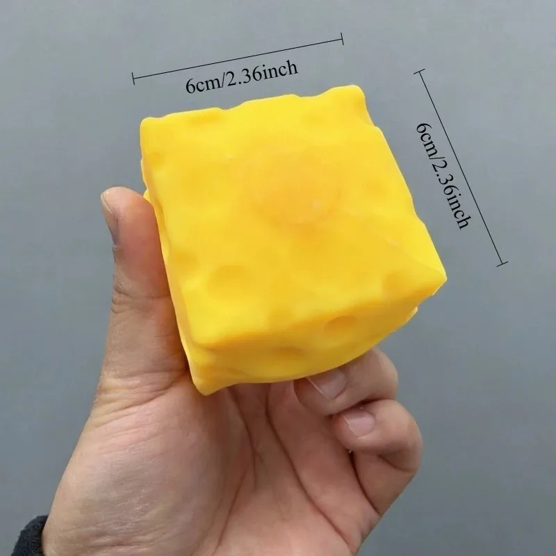 Juguete Antiestrés Blandito en Forma de Queso de Mantequilla Cuadrado - Imagen 2
