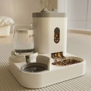 Comedero Automático 2 en 1 para Perros y Gatos con Fuente de Agua