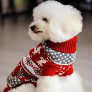 Jersey Navideño de Lana para Perros y Gatos