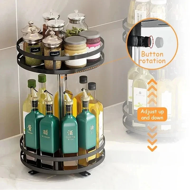 Organizador de Especias Rotatorio de 360° para Cocina - Bandeja Antideslizante - Imagen 4