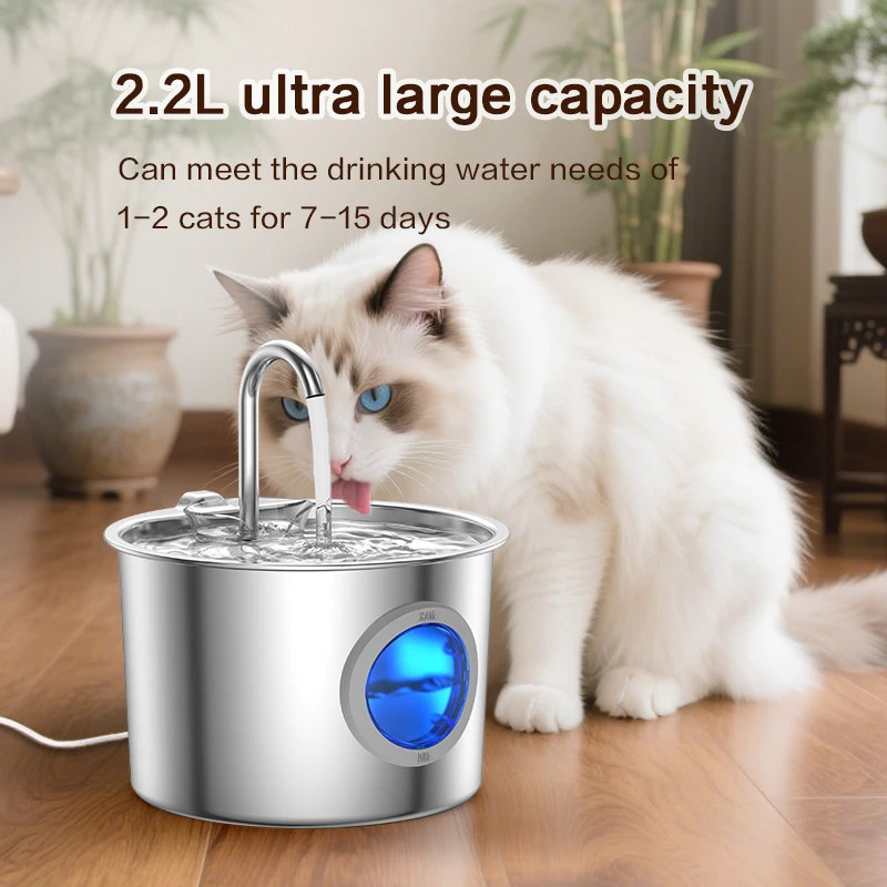 Fuente de Agua Automática de 2.2L para Gatos y Perros con Filtro Múltiple - Imagen 5