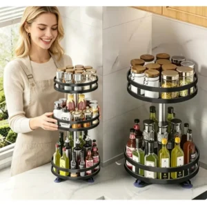 Organizador de Especias Rotatorio de 360° para Cocina - Bandeja Antideslizante