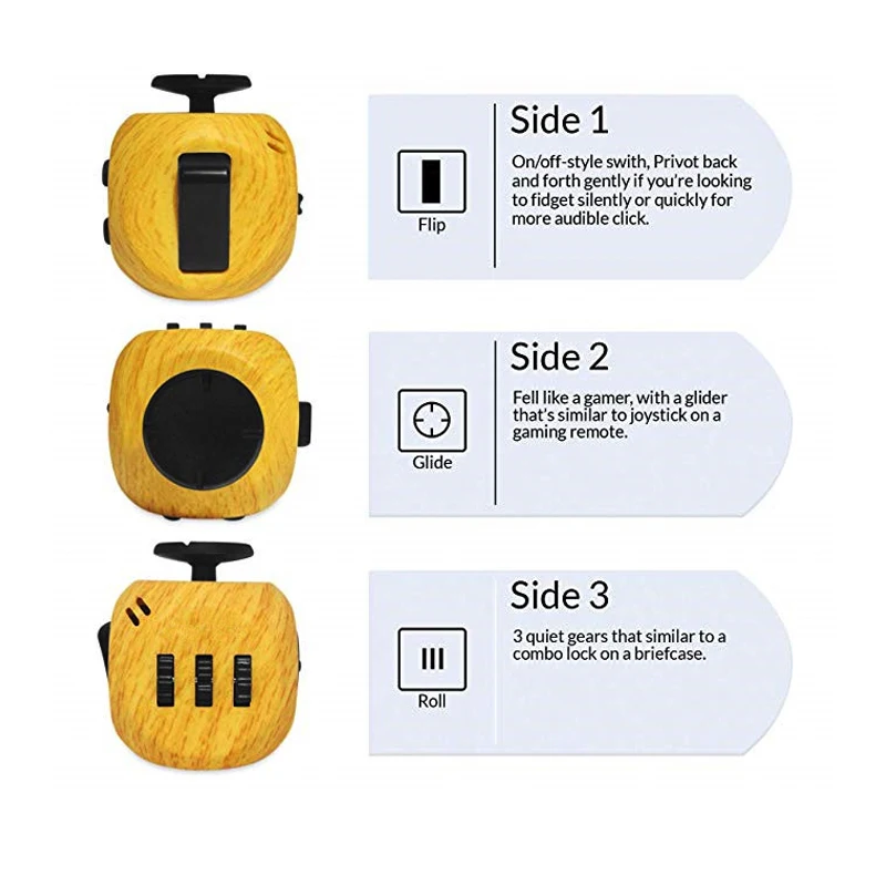 Cubo Fidget Antiestrés de 6 Caras para TDAH y Ansiedad - Imagen 4