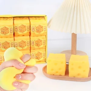 Juguete Antiestrés Blandito en Forma de Queso de Mantequilla Cuadrado