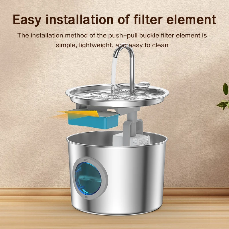 Fuente de Agua Automática de 2.2L para Gatos y Perros con Filtro Múltiple - Imagen 4