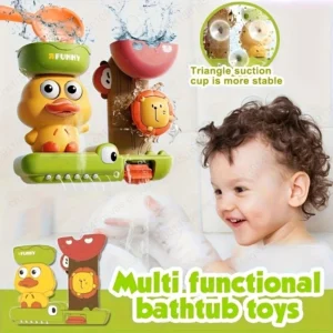 Juguete de Baño con Cascada de Pato y León para Entretenimiento Infantil