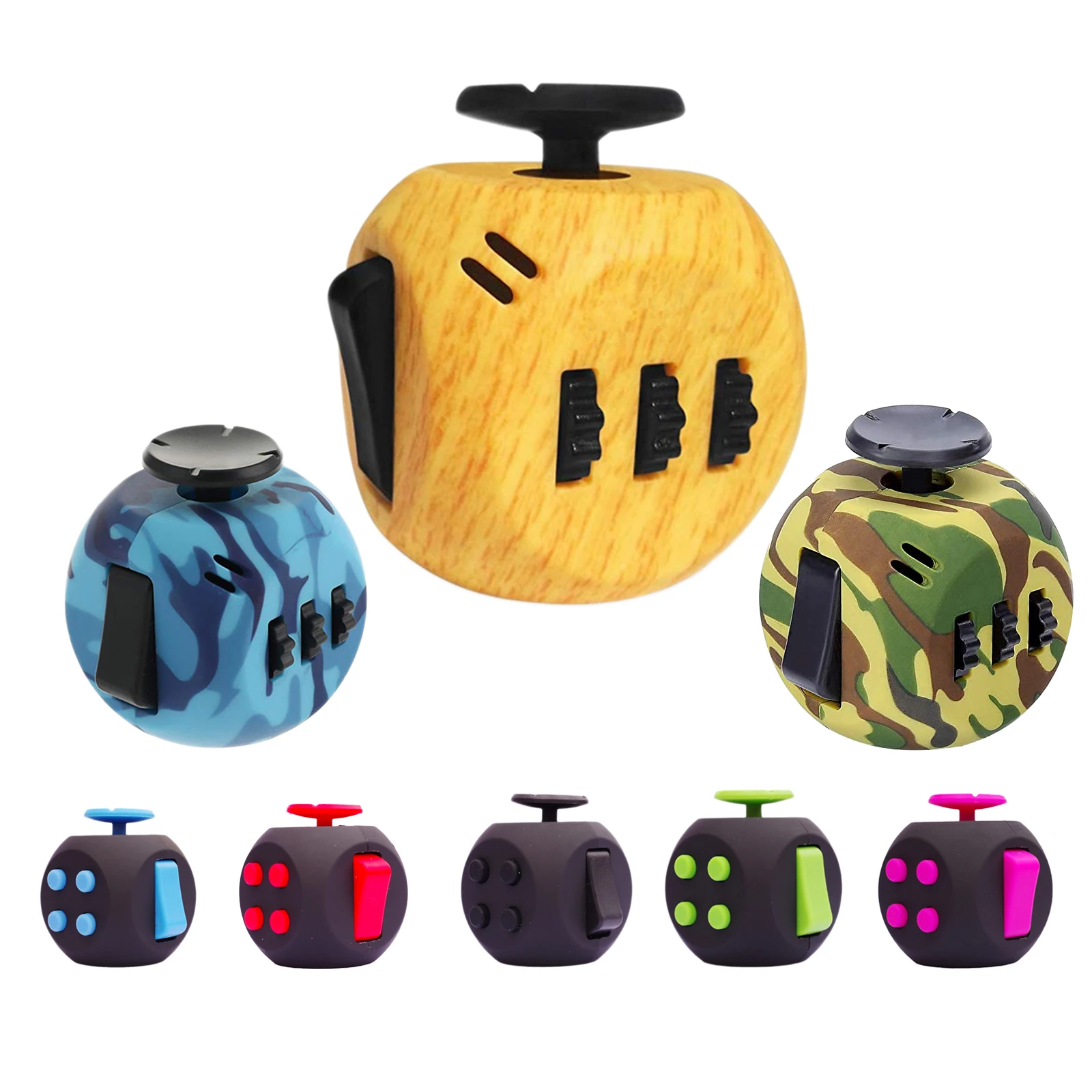 Cubo Fidget Antiestrés de 6 Caras para TDAH y Ansiedad