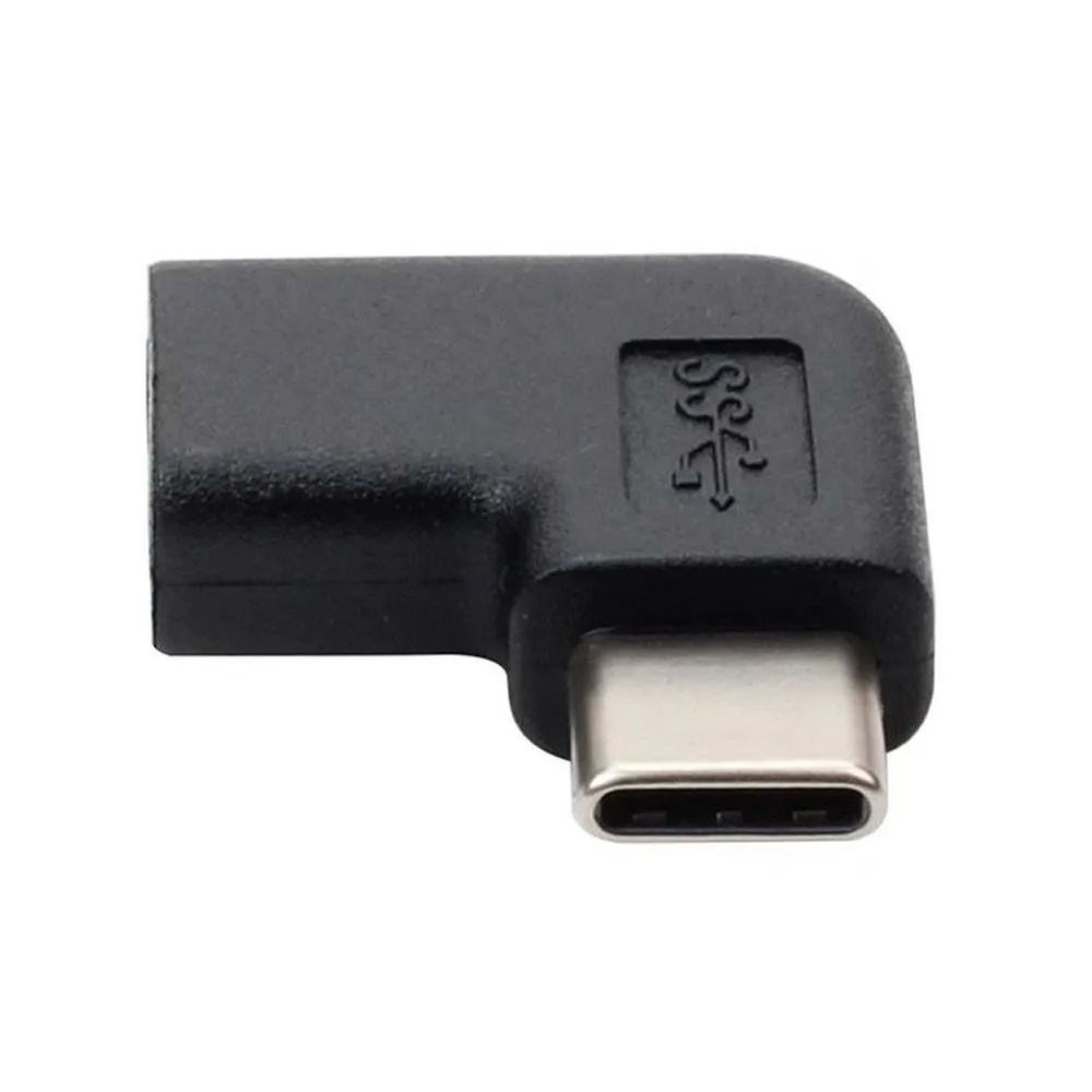 Adaptador convertidor USB-C 3.1 tipo C macho a hembra en ángulo recto de 90 grados para smartphone, para Samsung S9, S8, Note 9. - Imagen 2