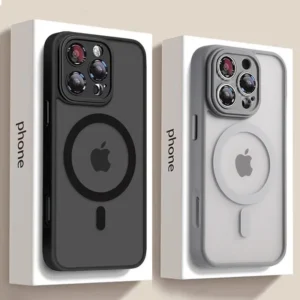 Funda protectora de lujo mate con carga inalámbrica magnética MagSafe para iPhone 11 12 13 14 15 16 17 Air Pro Max Plus a prueba de golpes.