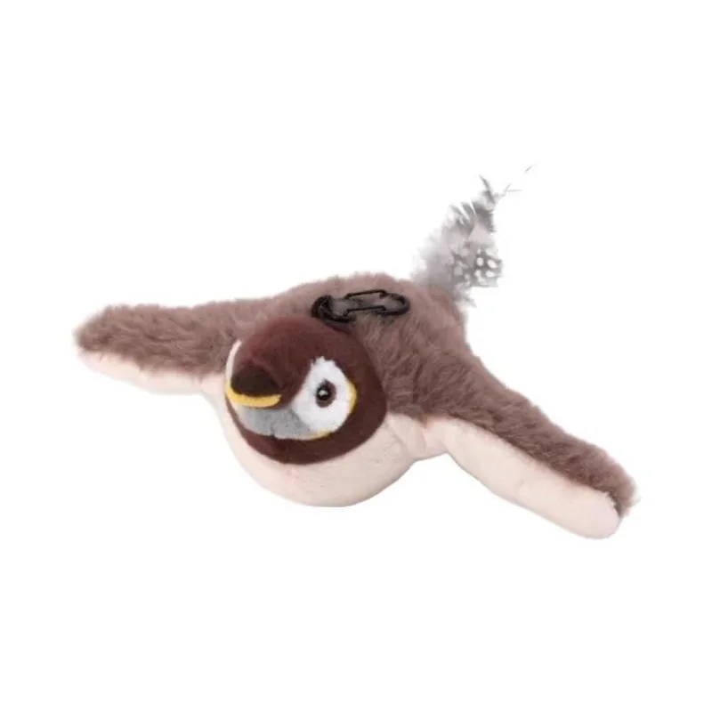 Juguete interactivo para gatos, juguete con forma de pájaro simulado, juguete de peluche esponjoso recargable, activado por tacto, juguete para gatos con aleteo. - Imagen 6