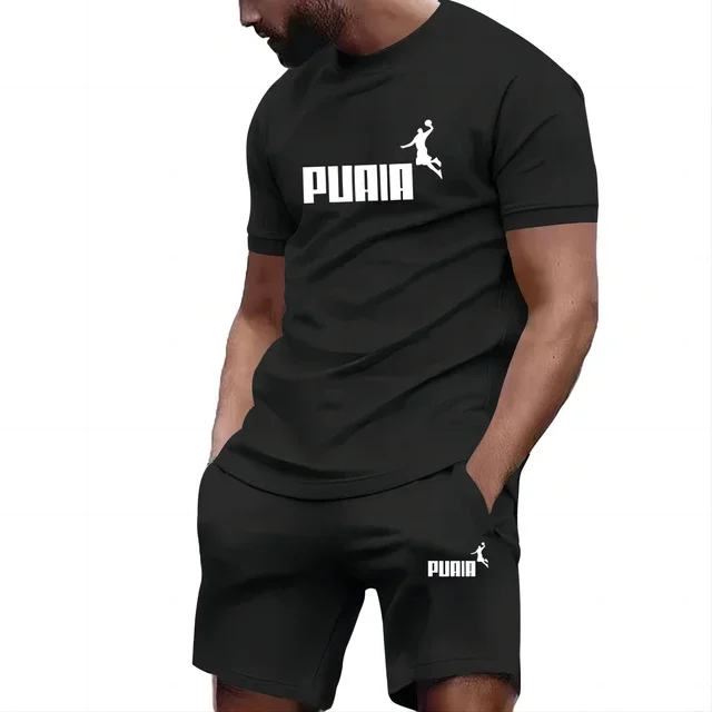 Conjuntos de verano para hombre: chándal de moda, camiseta de manga corta + pantalones cortos deportivos. Ropa casual para hombre. Conjuntos de joggers para hombre, tallas S-4XL. - Imagen 10
