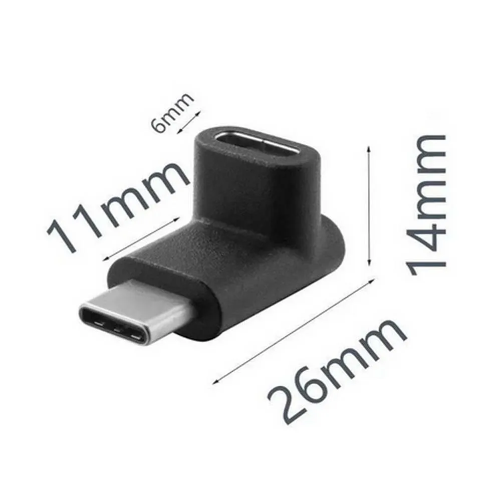 Adaptador convertidor USB-C 3.1 tipo C macho a hembra en ángulo recto de 90 grados para smartphone, para Samsung S9, S8, Note 9. - Imagen 6