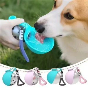 Termo de Viaje para Perros 2 en 1 – Botella de Acero Inoxidable y Taza de Silicona Antigoteo