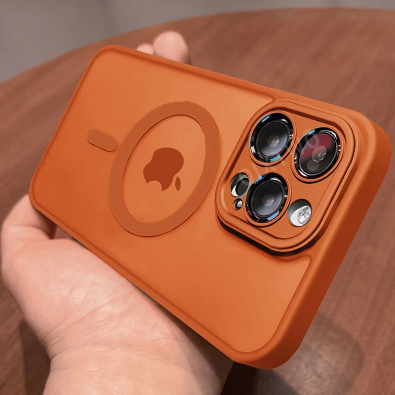 Funda protectora de lujo mate con carga inalámbrica magnética MagSafe para iPhone 11 12 13 14 15 16 17 Air Pro Max Plus a prueba de golpes. - Imagen 7